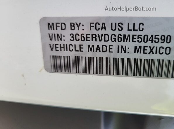 3C6ERVDG6ME504590 2021 RAM PROMASTER 2500  