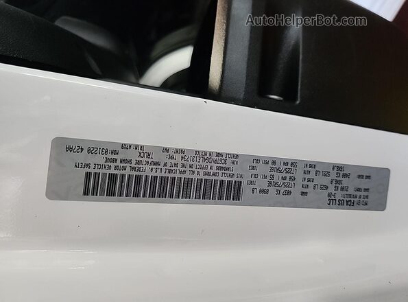 3C6TRVDG4LE131734 2020 RAM PROMASTER 2500  Widok wnętrza z tyłu