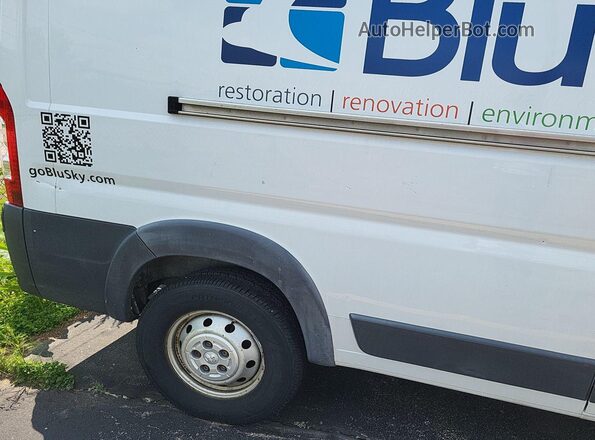 3C6TRVDGXGE105824 2016 RAM PROMASTER 2500  Widok naklejki z numerem VIN