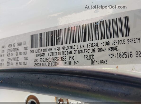 3C6UR5CL0HG529652 2017 RAM 2500 White 