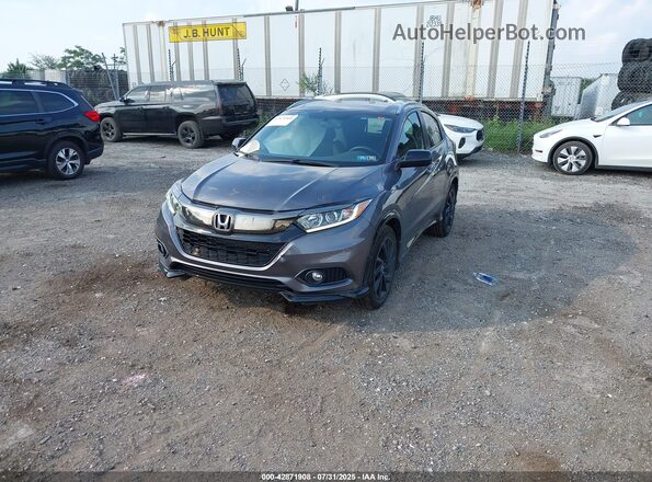 3CZRU6H1XMM755150 2021 HONDA HR-V Gray წინა მარცხენა ხედი სამი მეოთხედიდან