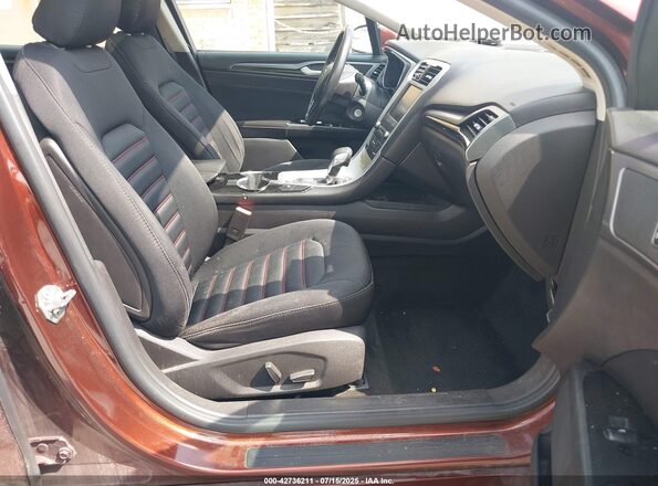 3FA6P0LUXGR277890 2016 FORD FUSION HYBRID Maroon Widok wnętrza z przodu