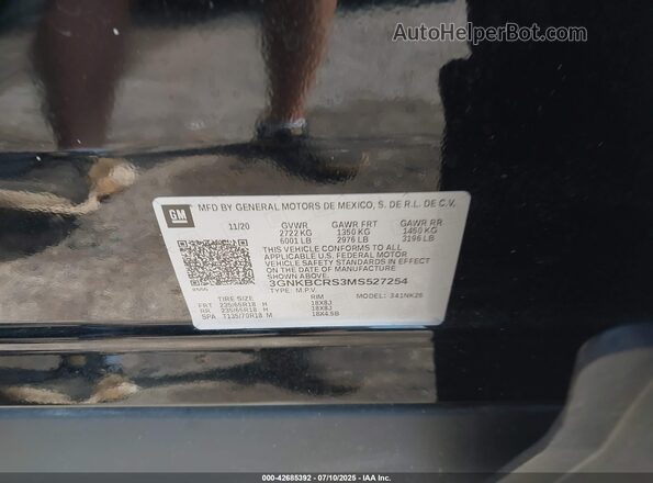 3GNKBCRS3MS527254 2021 CHEVROLET BLAZER Black Vista del compartimento del motor