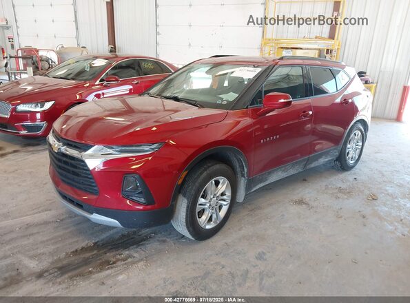 3GNKBHRS8MS516005 2021 CHEVROLET BLAZER Красный Передняя левая четверть