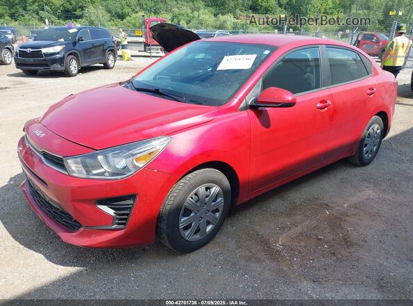 3KPA24AD5PE600490 2023 KIA RIO Red წინა მარცხენა ხედი სამი მეოთხედიდან