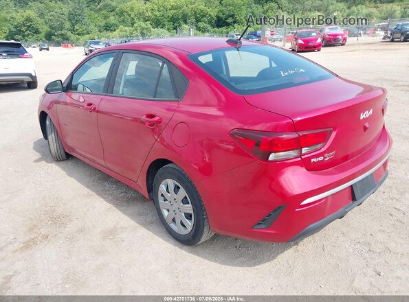3KPA24AD5PE600490 2023 KIA RIO Red უკანა მარცხენა