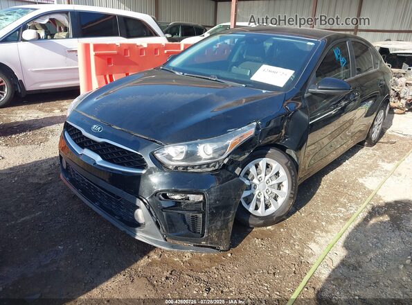 3KPF24AD1ME320616 2021 KIA FORTE Black Առջևի ձախ երեք քառորդ տեսարան