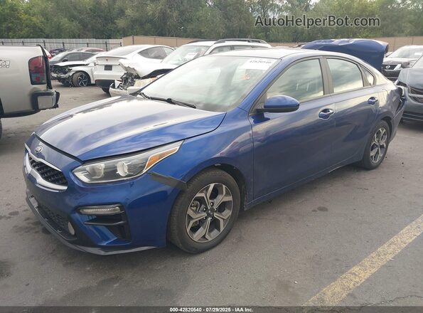 3KPF24AD2ME287173 2021 KIA FORTE Blue წინა მარცხენა ხედი სამი მეოთხედიდან