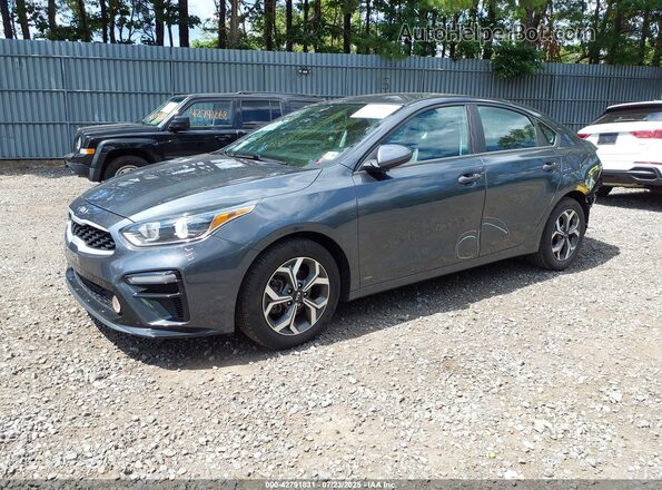 3KPF24AD6ME381833 2021 KIA FORTE Gray Առջևի ձախ երեք քառորդ տեսարան