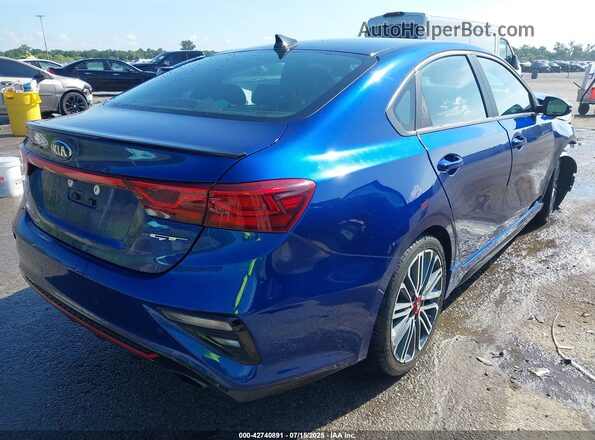 3KPF44AC8ME394892 2021 KIA FORTE Blue Rear right
