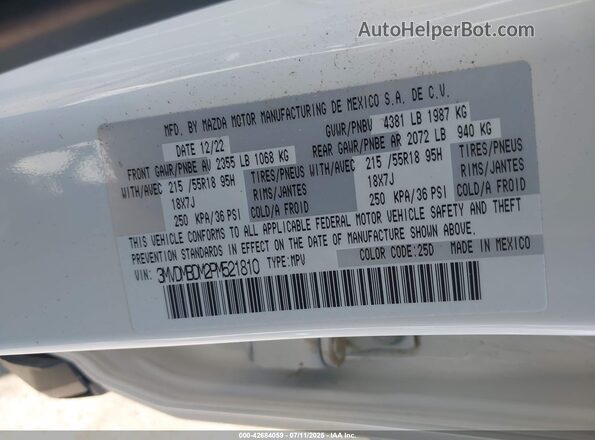 3MVDMBDM2PM521810 2023 MAZDA CX-30 White Շարժիչի բաժամունքի տեսք
