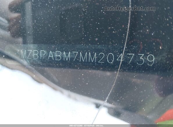 3MZBPABM7MM204739 2021 MAZDA 3 White 