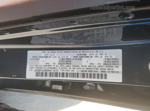 3MZBPACM5RM417470 2024 MAZDA 3 Black 