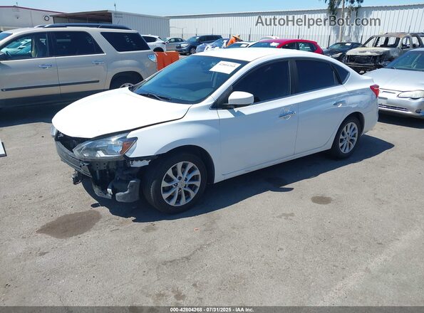3N1AB7AP1KY288755 2019 NISSAN SENTRA White წინა მარცხენა ხედი სამი მეოთხედიდან