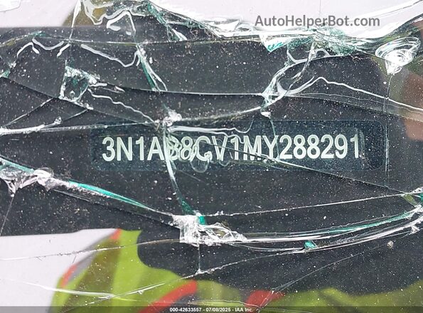 3N1AB8CV1MY288291 2021 NISSAN SENTRA Gray Widok komory silnika