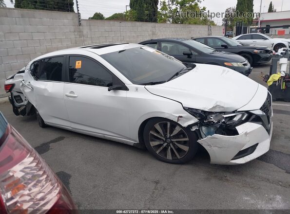 3N1AB8CV6MY260745 2021 NISSAN SENTRA White Вид щитка приладів