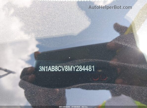 3N1AB8CV8MY284481 2021 NISSAN SENTRA Black Vista del compartimento del motor