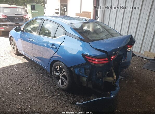 3N1AB8CV8MY318936 2021 NISSAN SENTRA Blue უკანა მარცხენა