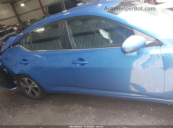 3N1AB8CV8MY318936 2021 NISSAN SENTRA Blue უკანა სალონის ხედი