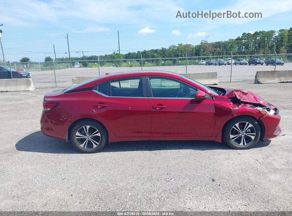 3N1AB8CV9MY265924 2021 NISSAN SENTRA Red Widok wnętrza z tyłu