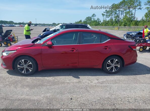 3N1AB8CV9MY265924 2021 NISSAN SENTRA Red Widok wnętrza 360 stopni