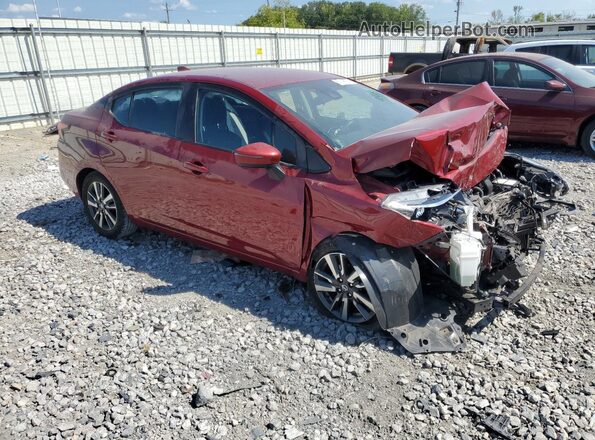 3N1CN8EV2ML841945 2021 NISSAN VERSA Red Передня права чверть