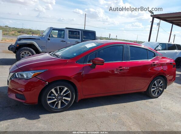 3N1CN8EV4ML838044 2021 NISSAN VERSA Red Սալոնի 360 աստիճան տեսք