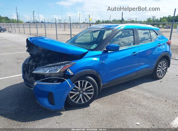 3N1CP5CV5ML518761 2021 NISSAN KICKS Blue Front left