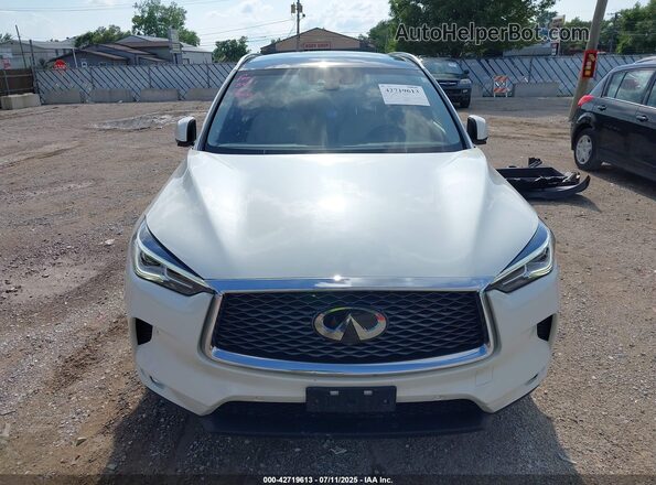 3PCAJ5CB0MF120500 2021 INFINITI QX50 White Вид щитка приладів