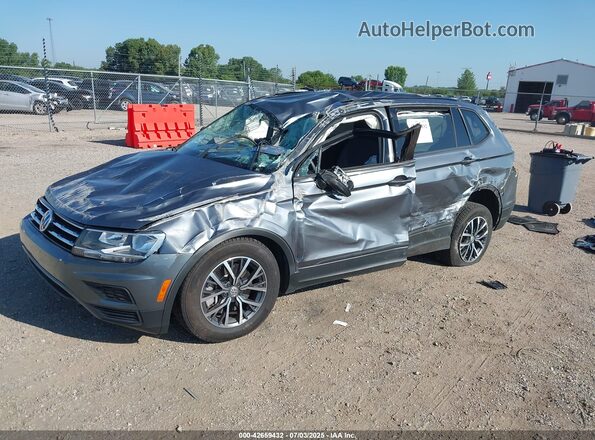 3VV1B7AX3MM034585 2021 VOLKSWAGEN TIGUAN Серый Передняя левая четверть