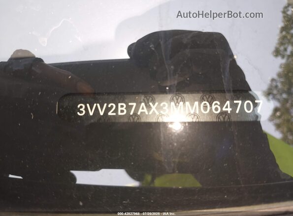 3VV2B7AX3MM064707 2021 VOLKSWAGEN TIGUAN Gray 