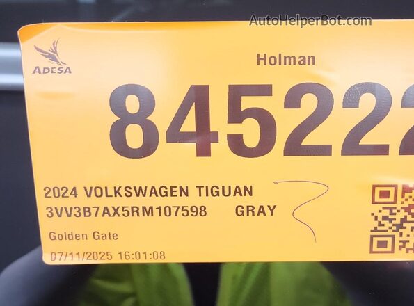 3VV3B7AX5RM107598 2024 VOLKSWAGEN TIGUAN  