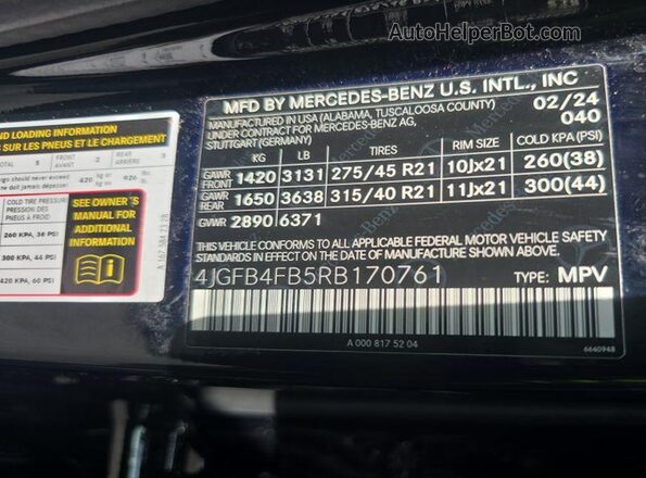 4JGFB4FB5RB170761 2024 MERCEDES-BENZ GLE 350 Black 