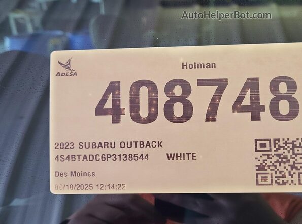 4S4BTADC6P3138544 2023 SUBARU OUTBACK  