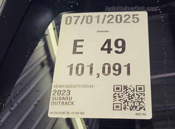 4S4BTADC6P3138544 2023 SUBARU OUTBACK  