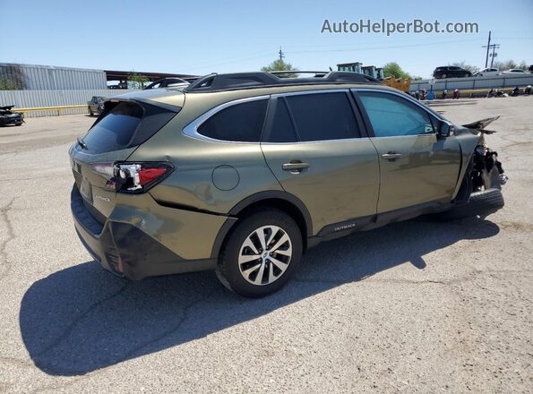 4S4BTADC8M3113916 2021 SUBARU OUTBACK Зеленый Задняя правая четверть