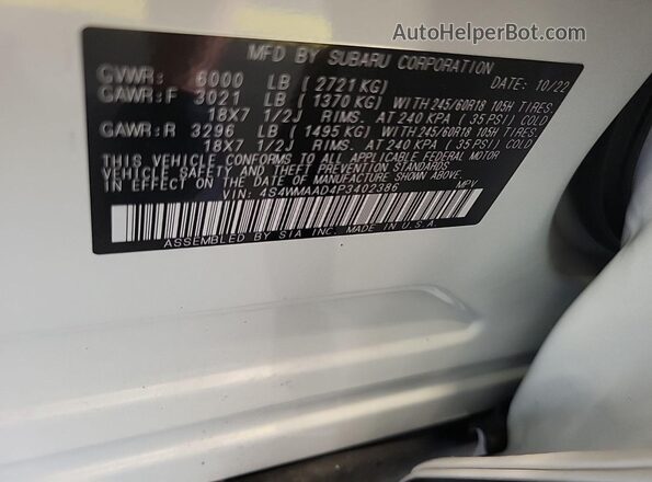 4S4WMAAD4P3402386 2023 SUBARU ASCENT  