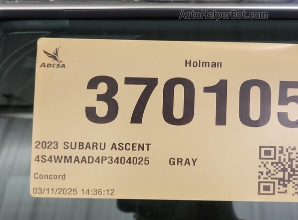 4S4WMAAD4P3404025 2023 SUBARU ASCENT  