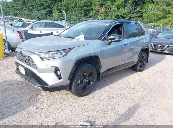 4T3E6RFV1LU001704 2020 TOYOTA RAV4 HYBRID Серебряный Передняя левая четверть