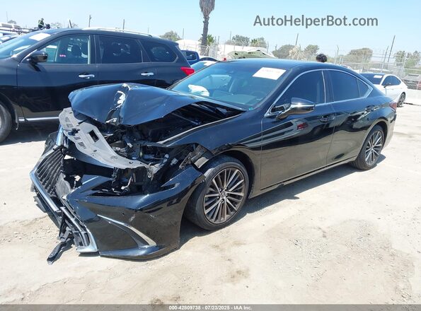 58ADZ1B12PU145048 2023 LEXUS ES Black წინა მარცხენა ხედი სამი მეოთხედიდან