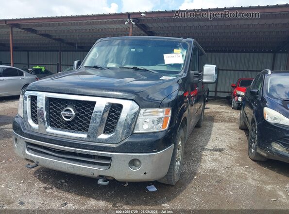 5BZAF0AA7JN850285 2018 NISSAN NV PASSENGER NV3500 HD Black Vista tres cuartos delantera izquierda