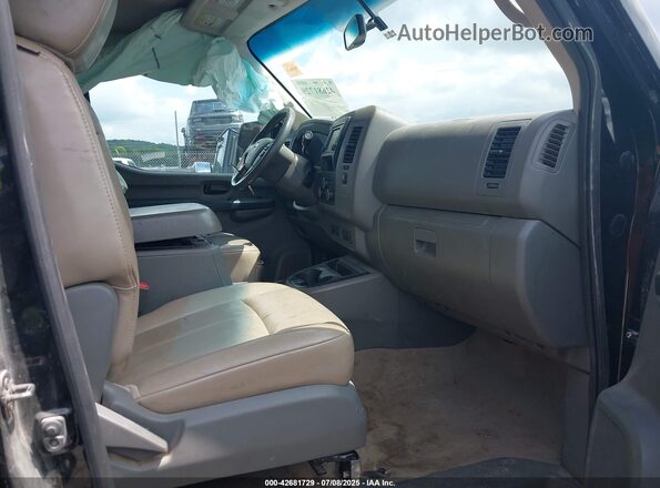 5BZAF0AA7JN850285 2018 NISSAN NV PASSENGER NV3500 HD Black Vista interior delantera