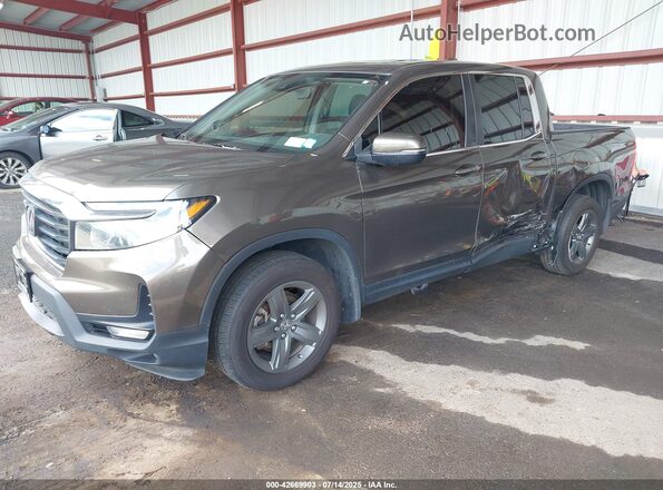 5FPYK3F57NB038228 2022 HONDA RIDGELINE Коричневый Передняя левая четверть