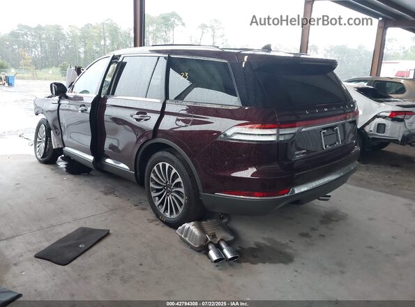 5LM5J7XC8RGL07165 2024 LINCOLN AVIATOR Maroon Tył lewy