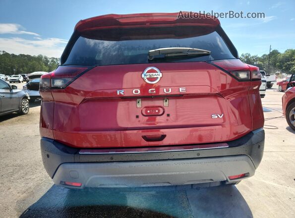 5N1AT3BA4MC845517 2021 NISSAN ROGUE Red Rear view