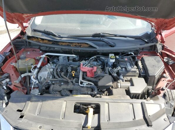 5N1AT3BA4MC845517 2021 NISSAN ROGUE Red Engine compartment view