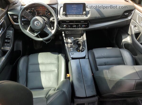5N1AT3BA4MC845517 2021 NISSAN ROGUE Red Dashboard view