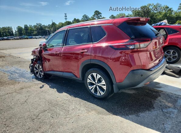5N1AT3BA4MC845517 2021 NISSAN ROGUE Red Rear left