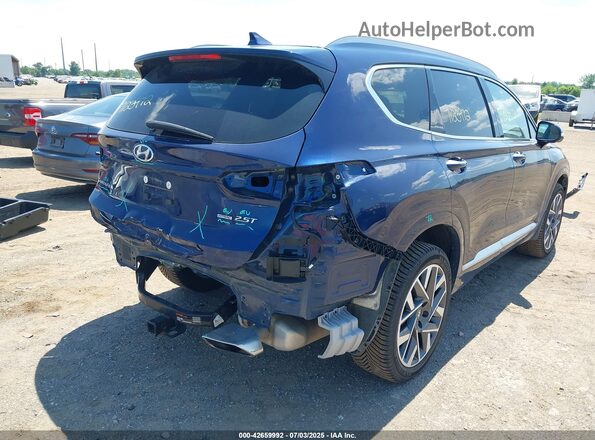 5NMS5DAL5NH450731 2022 HYUNDAI SANTA FE CALLIGRAPHY Blue Trasero derecho
