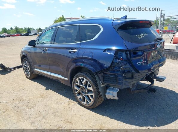 5NMS5DAL5NH450731 2022 HYUNDAI SANTA FE CALLIGRAPHY Blue Trasero izquierdo